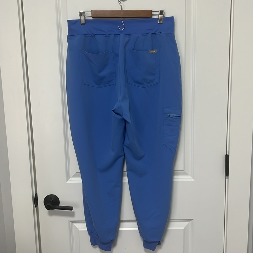FIGS Women’s Zamora Jogger Scrub Pants with Drawstring Ceil Blue size L/P - Picture 8 of 9